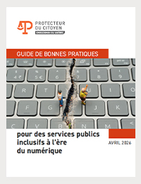 Couverture du Guide de bonnes pratiques pour des services publics inclusifs à l’ère du numérique