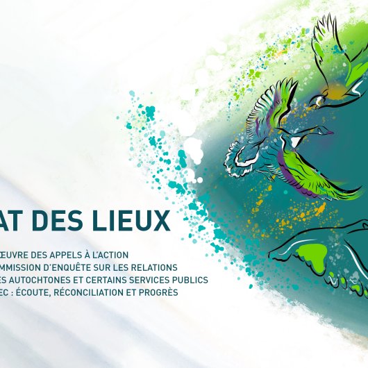 Image de couverture et titre du document qui présente l'état des lieux de la mise en œuvre des appels à l’action de la CERP