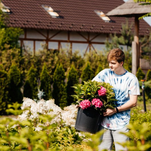 Adolescent au travail en tant que paysagiste